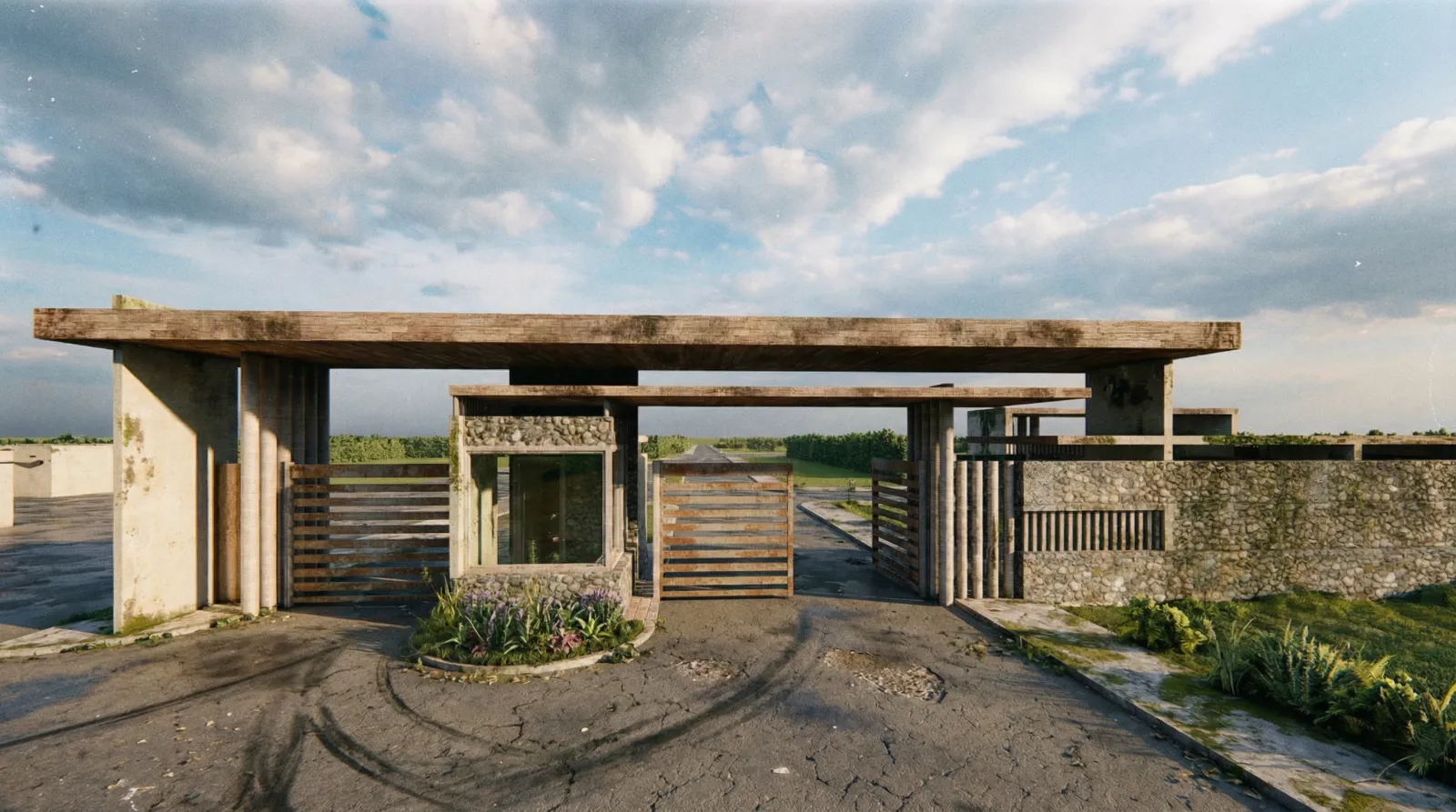 Render ilustrativo: portería de acceso a Altos de San José